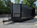 8.5' X 22' Concession Trailer Charcoal Grey and Black Two Tone Food Event Catering Front right angle picture 