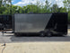 8.5' X 22' Concession Trailer Charcoal Grey and Black Two Tone Food Event Catering Right side picture 