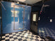 8.5' X 22' Concession Trailer Charcoal Grey and Black Two Tone Food Event Catering Interior back left angle picture 