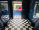 8.5' X 22' Concession Trailer Charcoal Grey and Black Two Tone Food Event Catering Interior front side picture 
