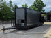 8.5' X 22' Concession Trailer Charcoal Grey and Black Two Tone Food Event Catering Open front right angle picture 