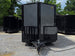 8.5' X 22' Concession Trailer Charcoal Grey and Black Two Tone Food Event Catering Open front side picture 