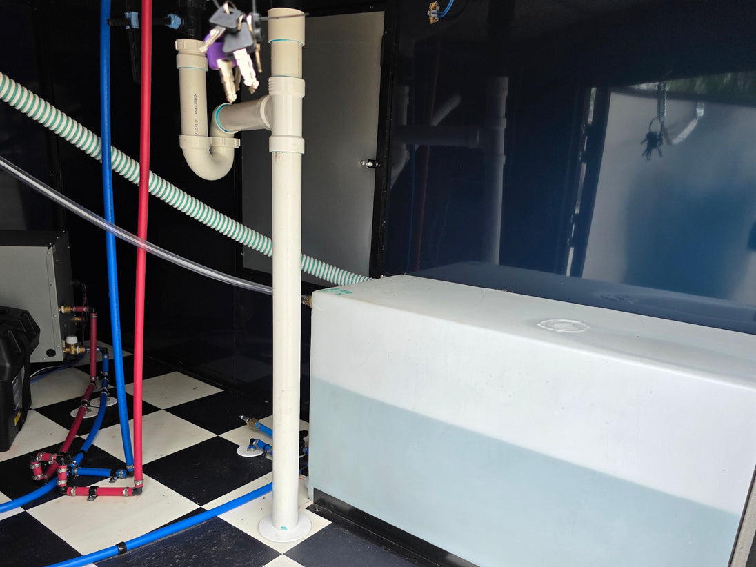 8.5' X 22' Concession Trailer Charcoal Grey and Black Two Tone Food Event Catering Plumbing picture 