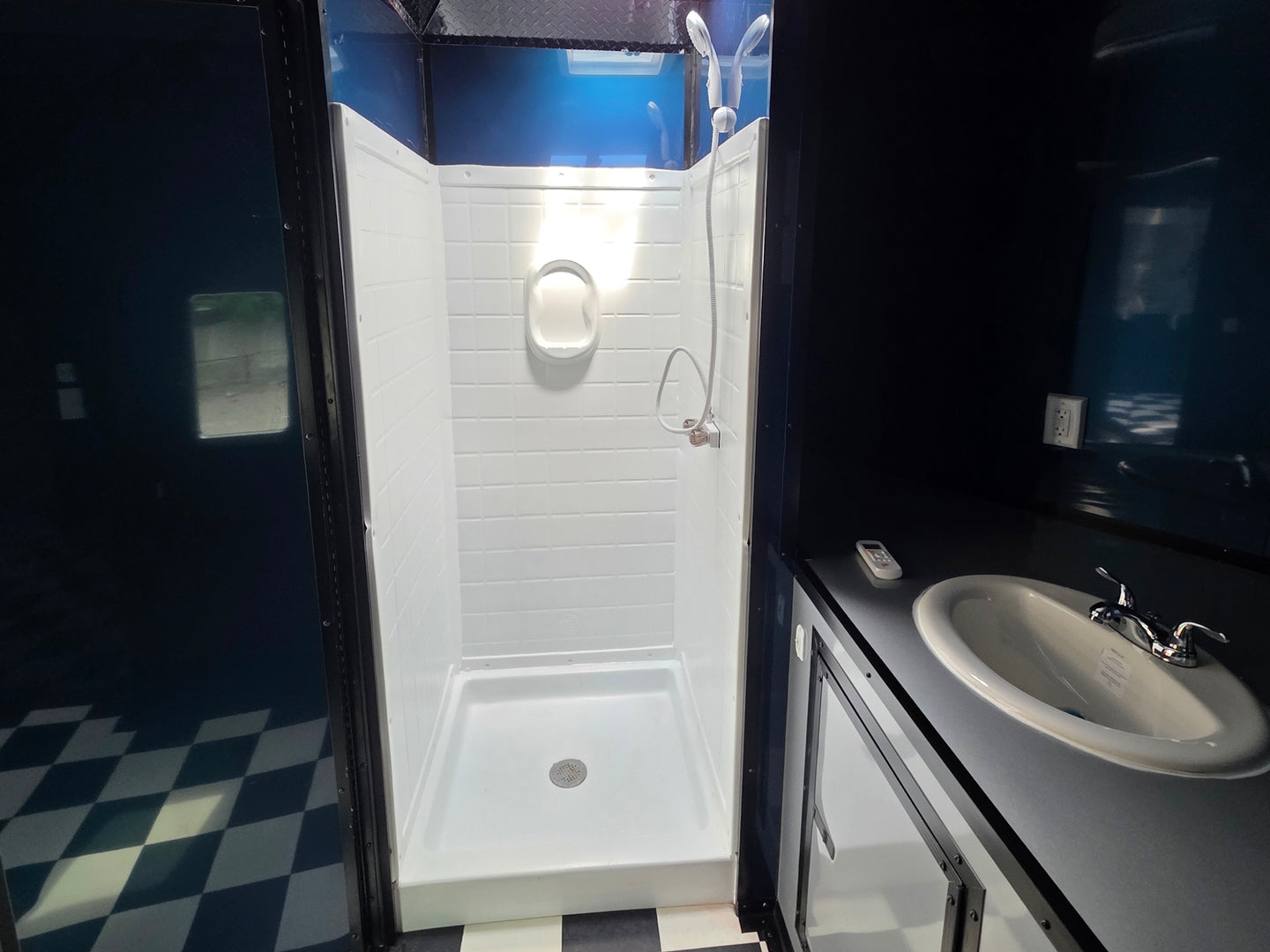 8.5' X 22' Concession Trailer Charcoal Grey and Black Two Tone Food Event Catering Shower picture 