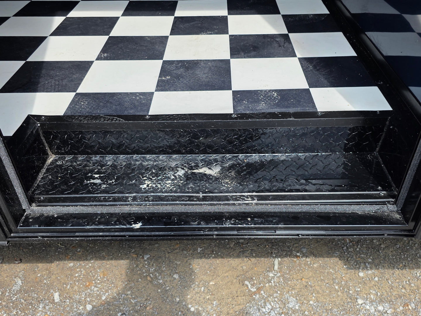 8.5' X 22' Concession Trailer Charcoal Grey and Black Two Tone Food Event Catering Step picture