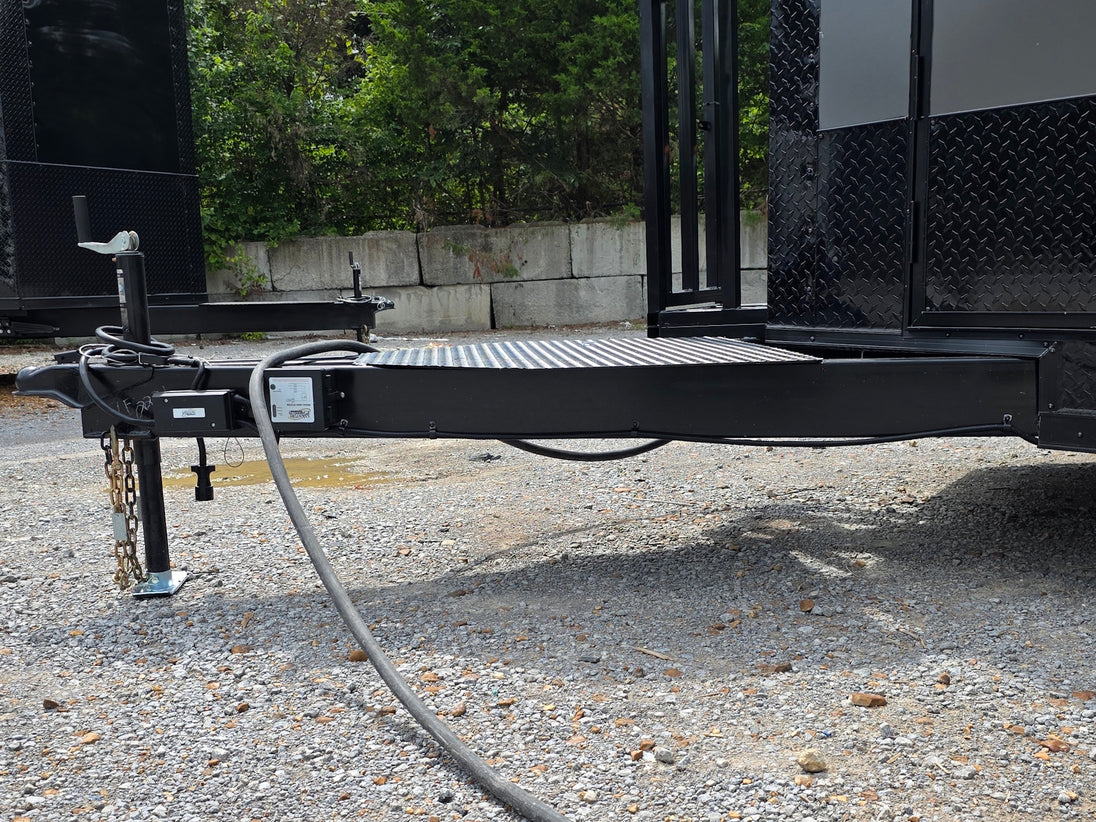 8.5' X 22' Concession Trailer Charcoal Grey and Black Two Tone Food Event Catering Tongue picture 