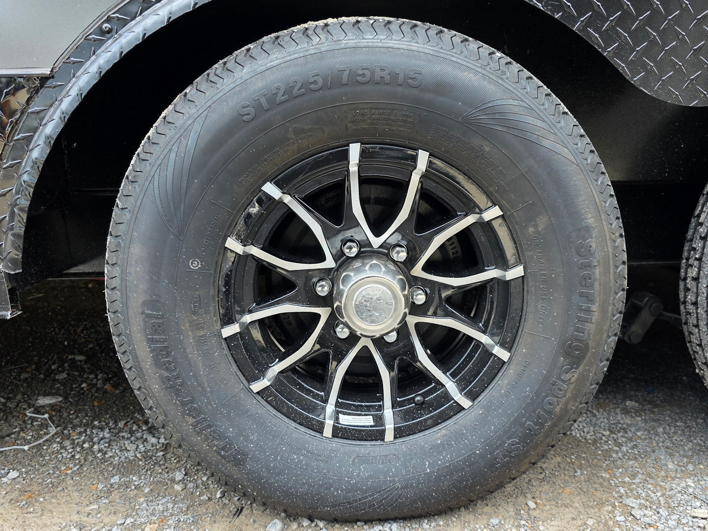 8.5' X 22' Concession Trailer Charcoal Grey and Black Two Tone Food Event Catering Wheel picture 