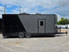 8.5' X 22' Concession Trailer Charcoal Grey and Black Two Tone Food Event Catering left side picture 