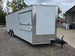 8.5' X 22' White Custom Concession Trailer Food Event Catering Passenger Side Front Corner 