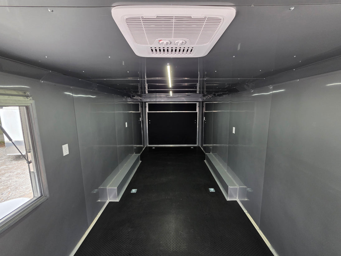 8.5' X 22' White Custom Concession Trailer Food Event Catering Interior Picture 3