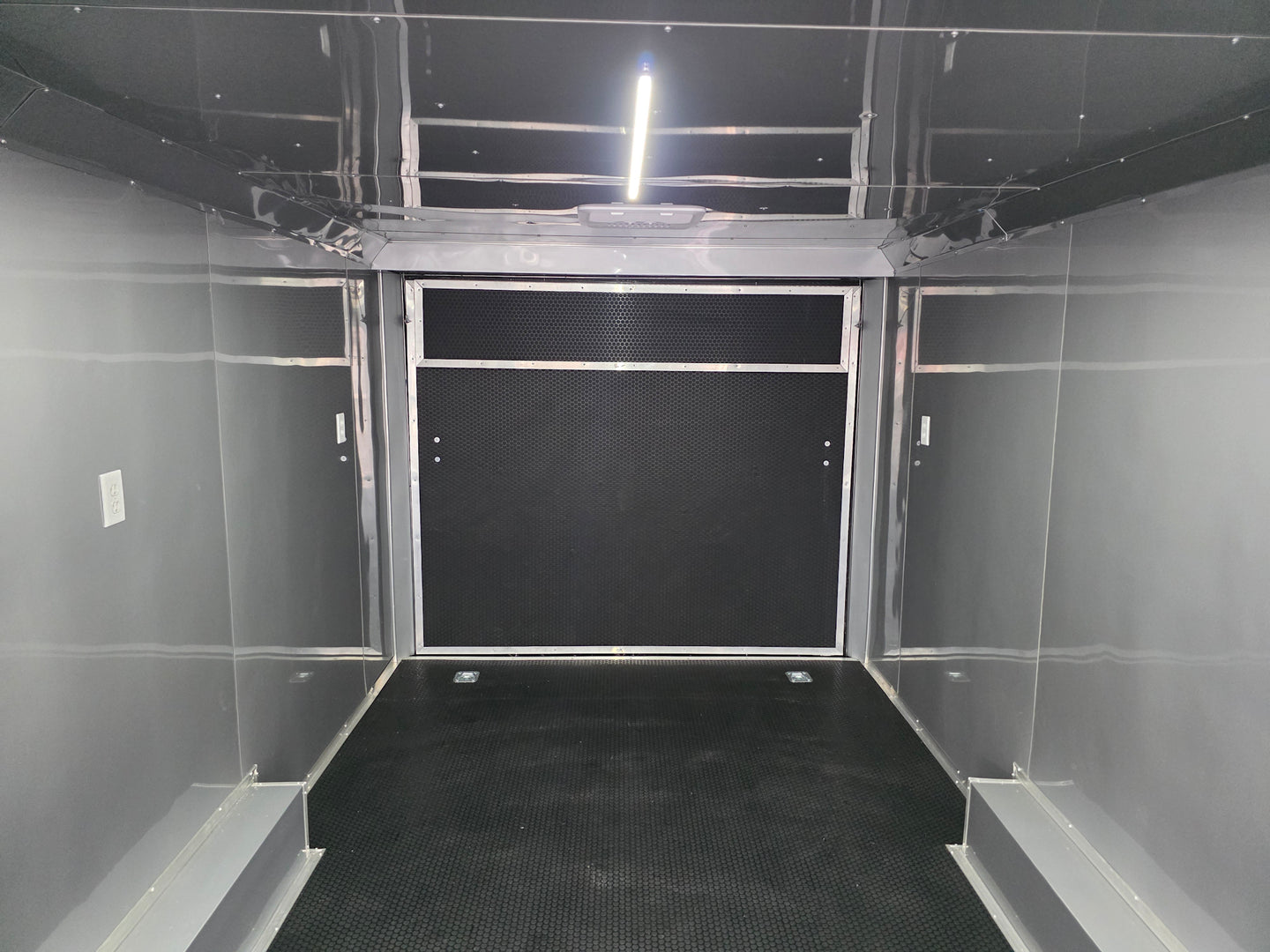 8.5' X 22' White Custom Concession Trailer Food Event Catering Interior Image 4