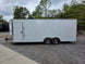 8.5' X 22' White Custom Concession Trailer Food Event Catering Drivers Side 