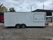 8.5' X 22' White Custom Concession Trailer Food Event Catering Passenger Side 