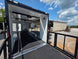 8.5' X 24' Black Custom Enclosed Trailer For Marketing and Showcase Events Back porch back left angle picture 