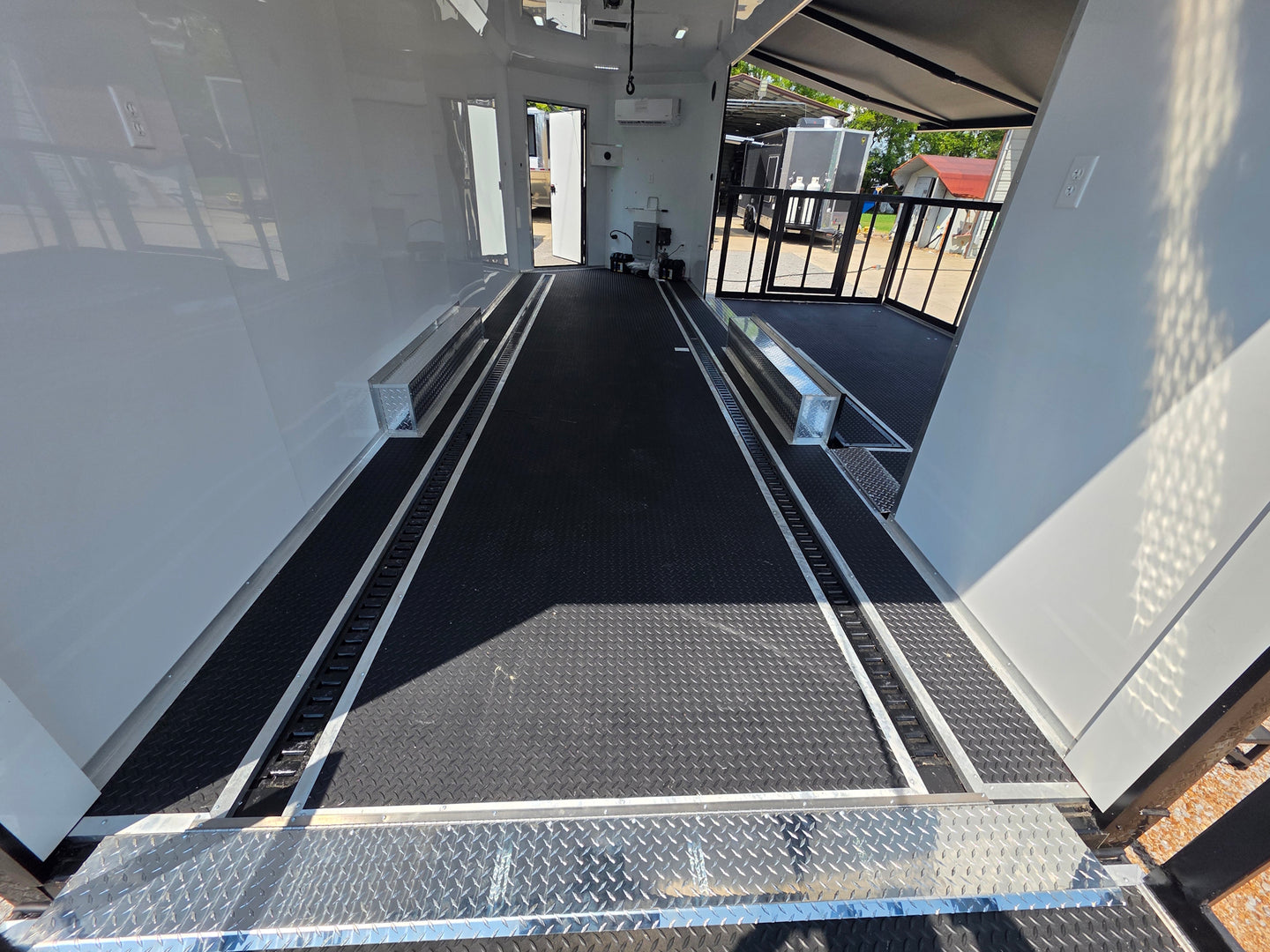 8.5' X 24' Black Custom Enclosed Trailer For Marketing and Showcase Events E track picture 