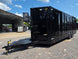 8.5' X 24' Black Custom Enclosed Trailer For Marketing and Showcase Events Front right angle picture 