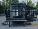 8.5' X 24' Black Custom Enclosed Trailer For Marketing and Showcase Events Open back side picture 