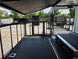 8.5' X 24' Black Custom Enclosed Trailer For Marketing and Showcase Events Side porch front side picture 