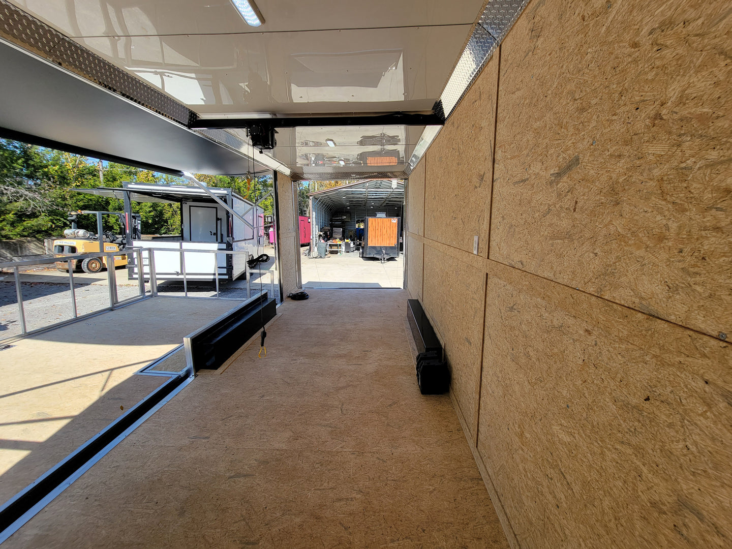 8.5' X 24' Cobalt Blue Stage & Event Marketing Concession Trailer Image 7
