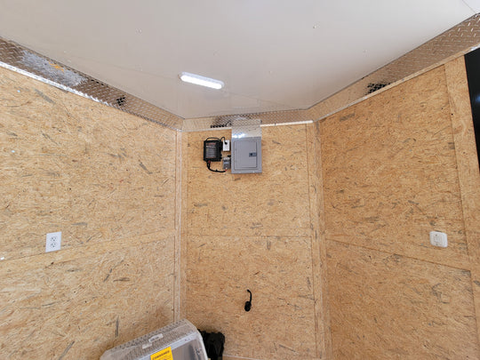 8.5' X 24' Cobalt Blue Stage & Event Marketing Concession Trailer Interior Image 5