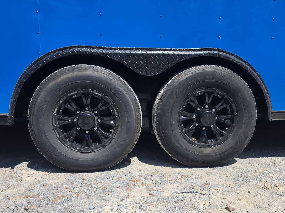 8.5' X 24' Concession Trailer Cobalt Blue With Black Out Trim Stage and Event Marketing Axel picture 