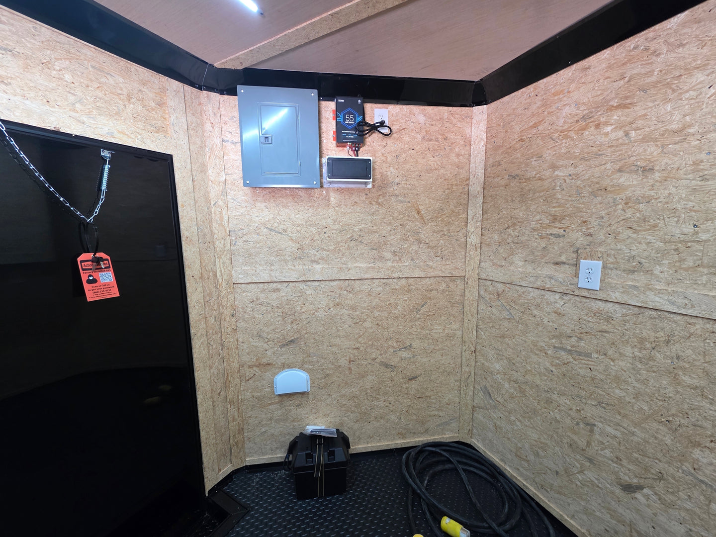 8.5' X 24' Concession Trailer Cobalt Blue With Black Out Trim Stage and Event Marketing Electrical system picture 