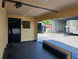 8.5' X 24' Concession Trailer Cobalt Blue With Black Out Trim Stage and Event Marketing Interior back left angle picture 
