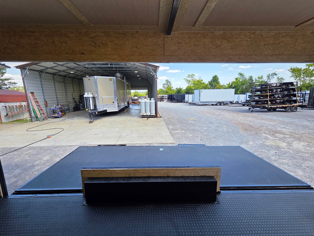 8.5' X 24' Concession Trailer Cobalt Blue With Black Out Trim Stage and Event Marketing Stage picture 