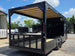 8.5' X 24' Custom Black Hybrid Enclosed Trailer (2) 5,200 lb Axles Back right angle picture 