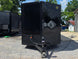 8.5' X 24' Custom Black Hybrid Enclosed Trailer (2) 5,200 lb Axles Front side picture 