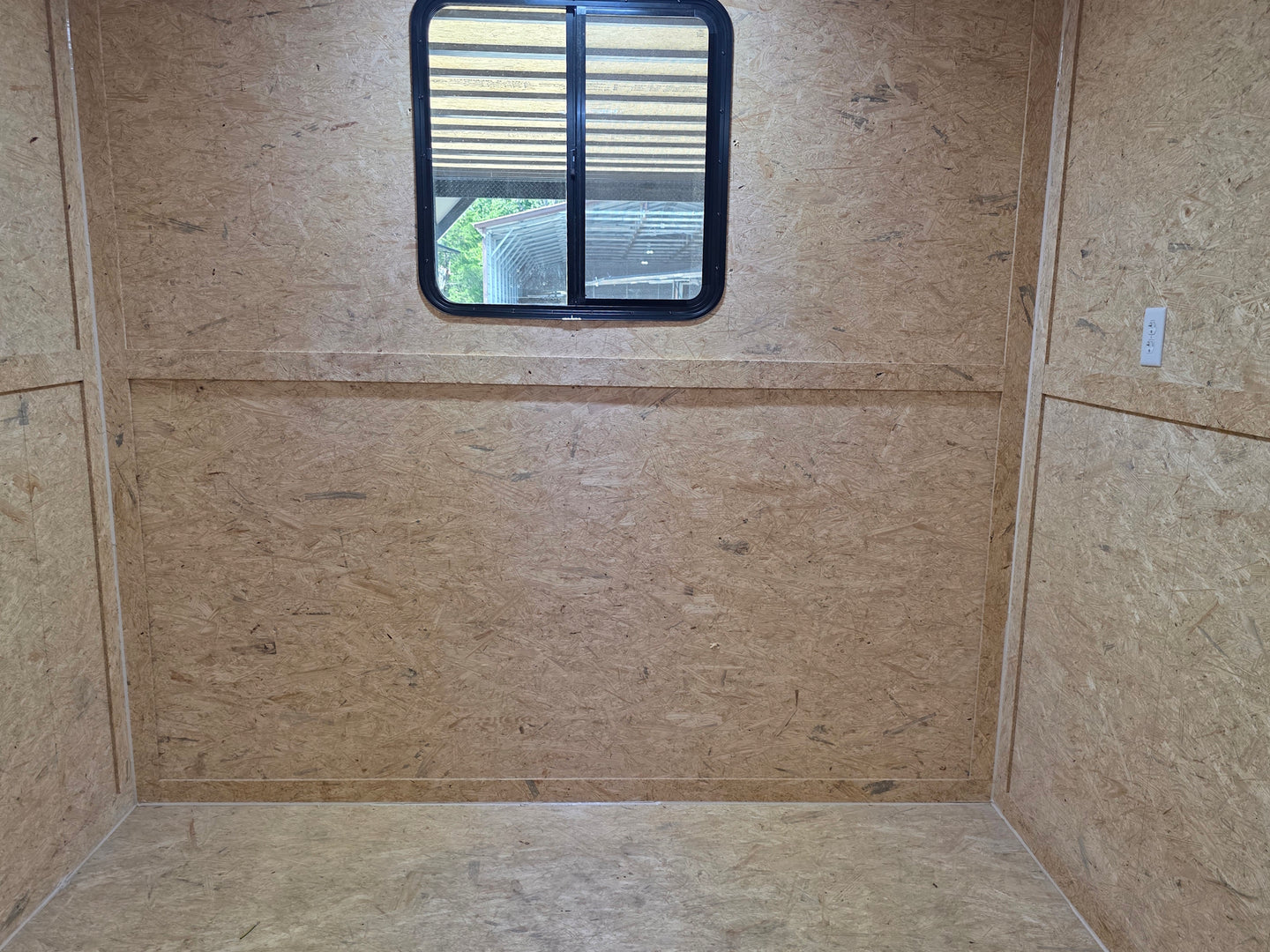8.5' X 24' Custom Black Hybrid Enclosed Trailer (2) 5,200 lb Axles Interior front side picture 