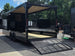 8.5' X 24' Custom Black Hybrid Enclosed Trailer (2) 5,200 lb Axles Back left angle picture 
