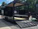 8.5' X 24' Custom Black Hybrid Enclosed Trailer (2) 5,200 lb Axles Back left angle picture 