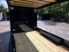 8.5' X 24' Custom Black Hybrid Enclosed Trailer (2) 5,200 lb Axles Porch back left angle picture 