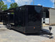 8.5' X 24' Custom Black Hybrid Enclosed Trailer (2) 5,200 lb Axles front left angle picture 
