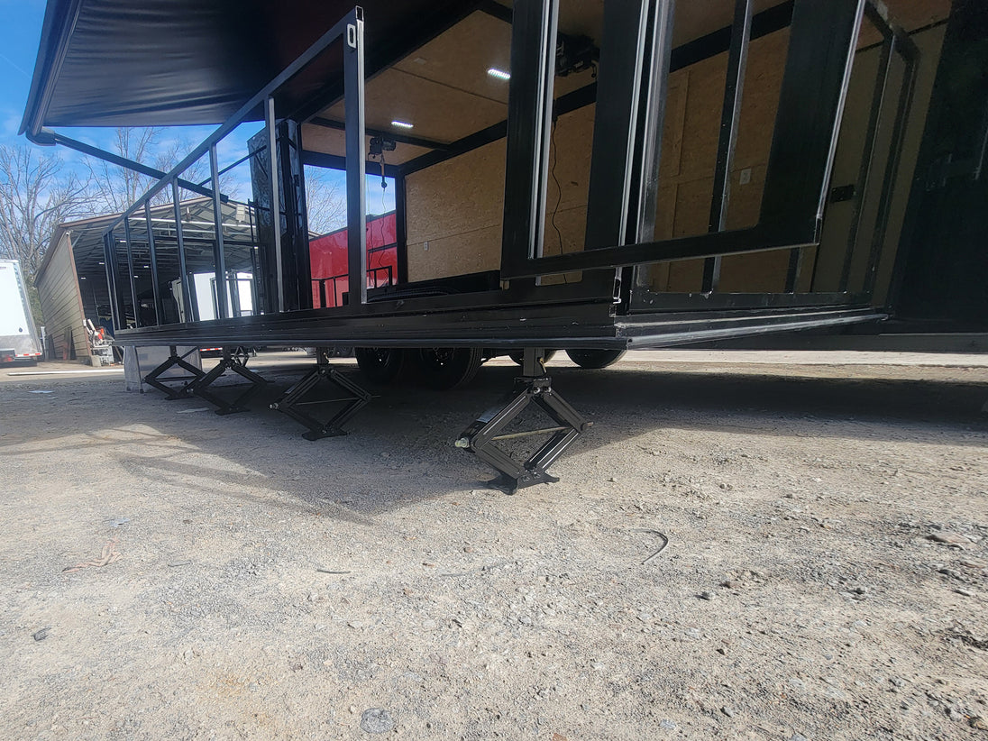 8.5' X 24' Custom Enclosed Stage Trailer Mobile Cigar Lounge Stage Supports