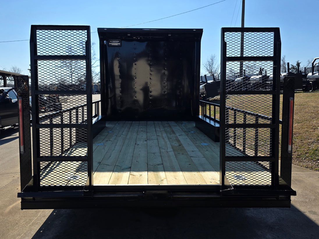 8.5' X 24' Hybrid Trailer Black With Black Out Package 7K Axles back view picture 