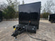 8.5' X 26' Custom Enclosed Merchandise and Marketing Trailer with Black Out Trim, Side View. 