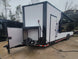 8.5' X 30' Custom White With Blackout Trim Hybrid Enclosed Trailer-29