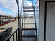 8.5' X 30' (White) Hybrid Custom Drone and Equipment Trailer Agricultural and Spray front stairs view picture 