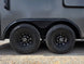 8.5'x16' Charcoal W/ Black Out Trim V-Nose Dual Awning Concession Trailer Axel picture