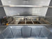 8.5'x16' Charcoal W/ Black Out Trim V-Nose Dual Awning Concession Trailer Cabinet picture 
