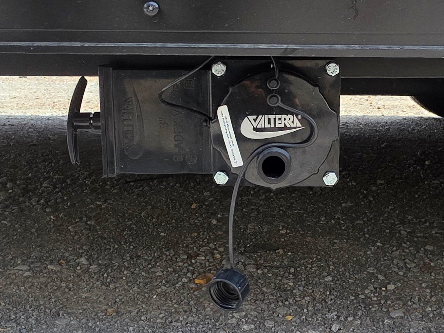 8.5'x16' Charcoal W/ Black Out Trim V-Nose Dual Awning Concession Trailer Drain picture 