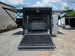 8.5'x16' Charcoal W/ Black Out Trim V-Nose Dual Awning Concession Trailer Open back side picture 