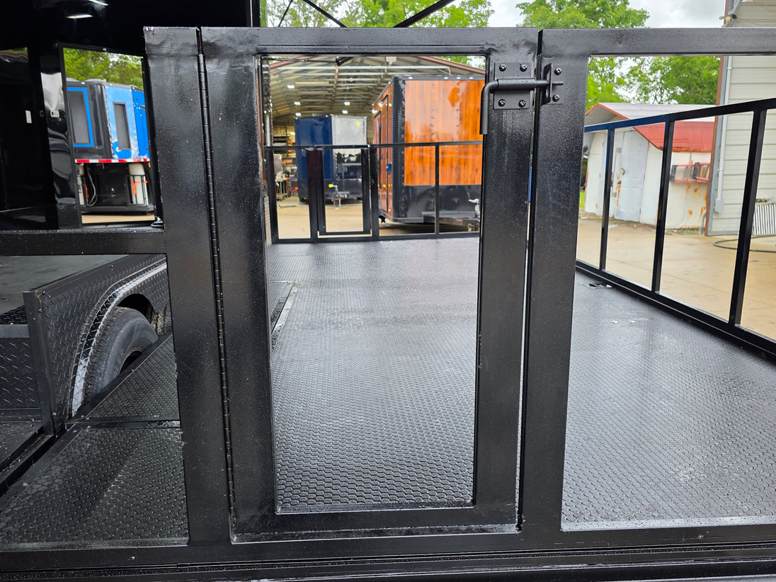 8.5'x24' Black Custom Event Stage Trailer w/ 16' Fold-Down Stage Gate picture 