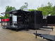 8.5'x24' Black Custom Event Stage Trailer w/ 16' Fold-Down Stage Open front left-angle picture 