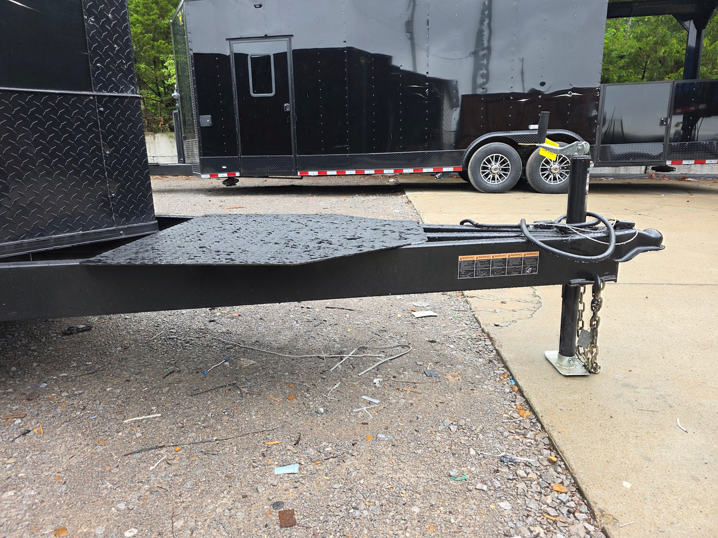 8.5'x24' Black Custom Event Stage Trailer w/ 16' Fold-Down Stage Tongue picture 