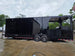 8.5'x28' Black w/ Black out trim Concession Trailer with Porch Package Right side picture 