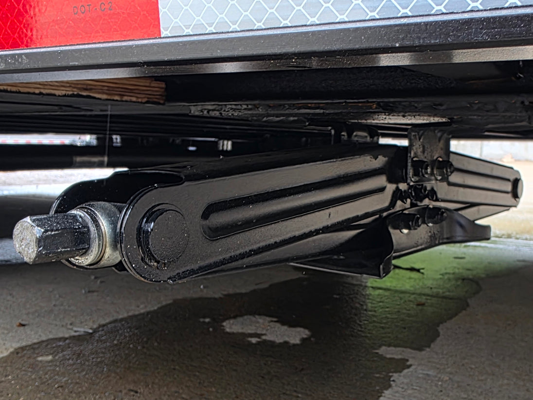 8.5'x28' Black w/ Black out trim Concession Trailer with Porch Package Stabilizing jack picture 