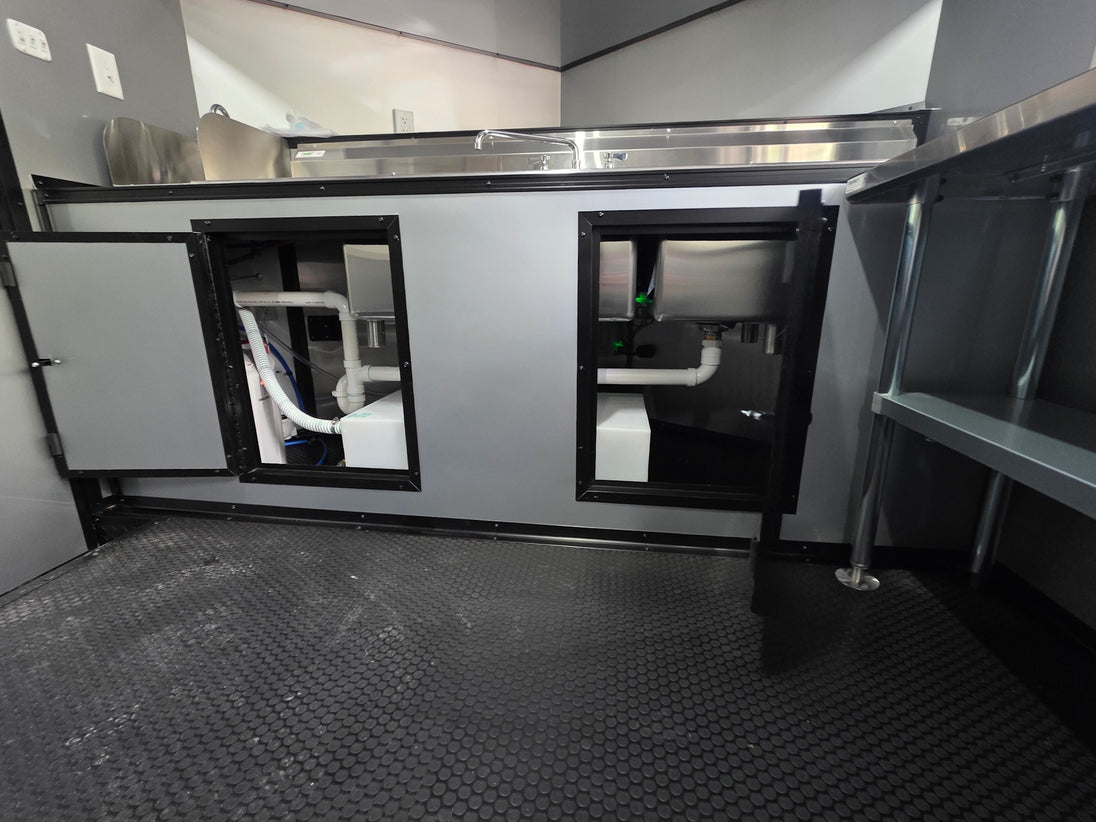 8.5' x 16' Mobile Food Vending Concession Trailer Open sink package picture 